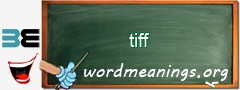 WordMeaning blackboard for tiff